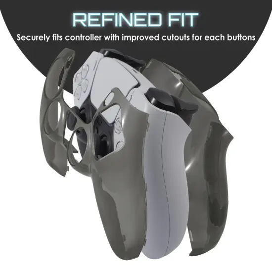 Insten Transparent Case For Sony Playstation PS5 Controller, Protective Hard Shell Cover, Clear Black {3}