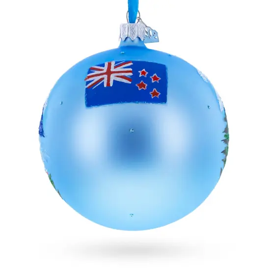 Queenstown, New Zealand Glass Ball Christmas Ornament 4 Inches {3}