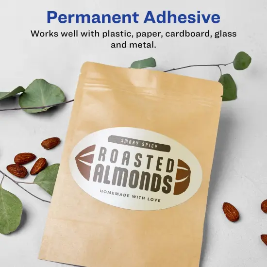 Avery Pearlized Ivory Oval Labels with Sure Feed Technology, 4.25" x 2.5" {3}