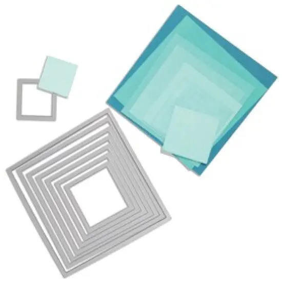 Sizzix Framelits Dies 8/Pkg-Squares {3}