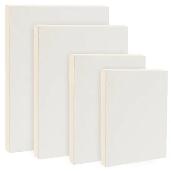 Da Vinci Pro Resist-Grip Coarse Textured Gesso Board, 4 Medium Variety Rectangles, 2" Depth Art Boards for Painting, White Acrylic Polymer w/ Quartz Sand, Warp-Resistant Cradled & Sealed MDF Panel {1}