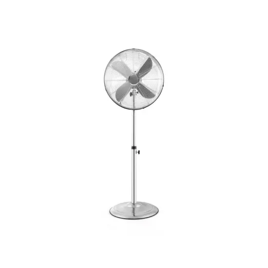 16 Inch Pedestal Standing Fan Oscillating Pedestal Fan with 3 Speeds and Adjustable Height Silver {7}
