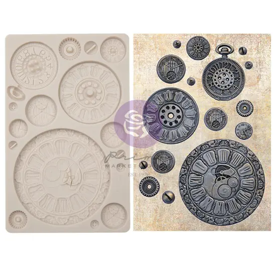 Finnabair Moulds - Clock Faces - 5" x 8" x 8mm Copyright #VA0002330077 {1}