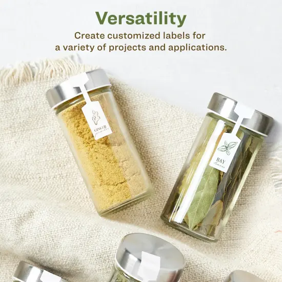 Avery Recycled Matte White Labels,1/2" x 2-1/2" Barbell {4}