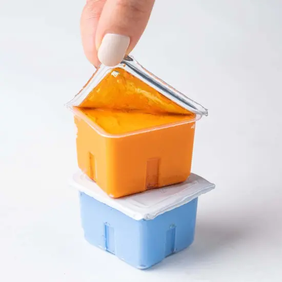 Gouache Paints set with 3 Paint Brushes, 24 Colors, 30g, Jelly Cup Design, Non Toxic Paint for Canvas and Paper, Art Supplies for Professionals (Ice Blue Case) {3}