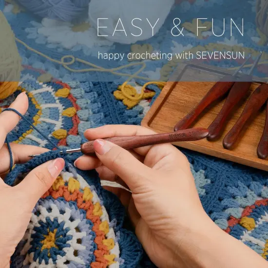 Mimosa 4mm Single Crochet Hook, Available in 0.6mm-6.5mm, Ergonomic Hand Polished Stainless Steel Inline Pointy Wood Handle Crochet Hook {5}