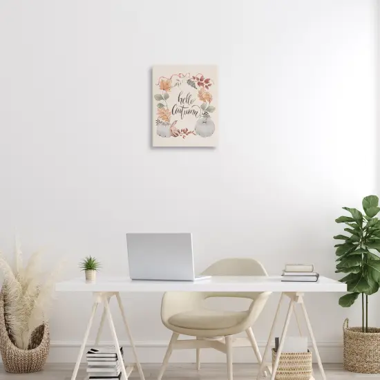 Stupell Industries Hello Autumn with Garland Canvas Wall Art Design by Andrea Jasid Grassi {2}