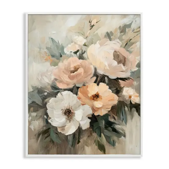 Stupell Industries Brushed Spring Bouquet Framed Giclee Wall Art Design by Petal Prints Design {1}