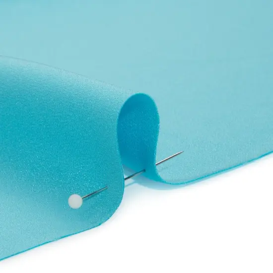 1 Yard Angel Blue Silk Crepe Fabric Premium Four Ply for Bridal and Fashion, 44 Inches Width {2}