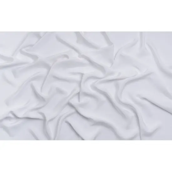 1 Yard Bright White Silk 4 Ply Crepe Fabric Premium Collection, 44 Inches Width {3}