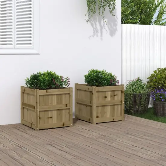 vidaXL Garden Planters 2 pcs Impregnated Wood Pine {1}