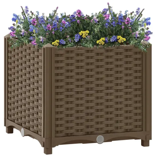 vidaXL Raised Bed 15.7"x15.7"x15" Polypropylene {1}