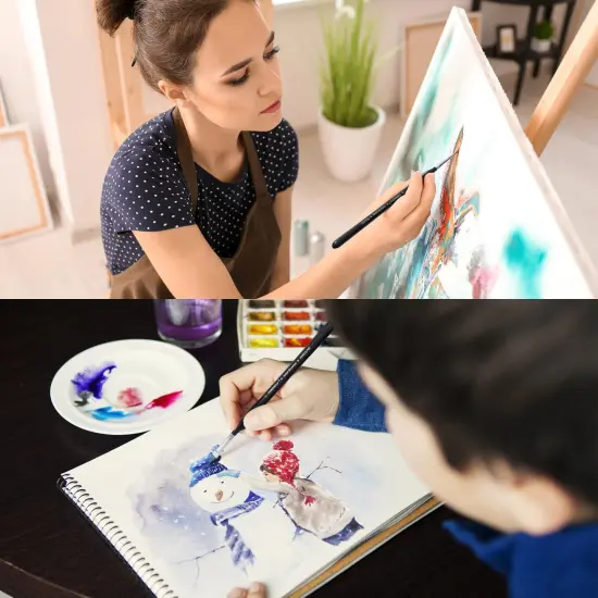 15 Pieces Detail Paint Brushes Set, Miniature Brushes for Fine Detailing & Art Painting - Acrylic, Oil, Watercolors & Paint by Number, Models, Face, Nail, Craft, Warhammer 40k {4}