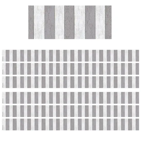 Modern Farmhouse Gray Stripes Straight Border Trim, 35 Feet, 6 Packs {1}