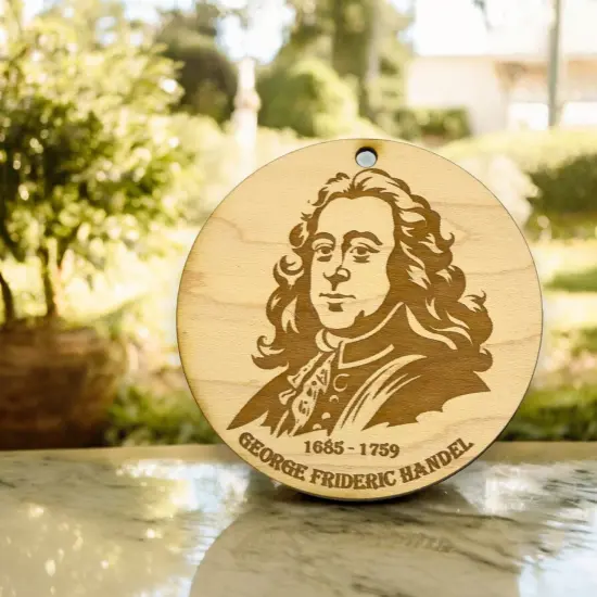 Ornament - George Frideric Handel Raw Wood {3}