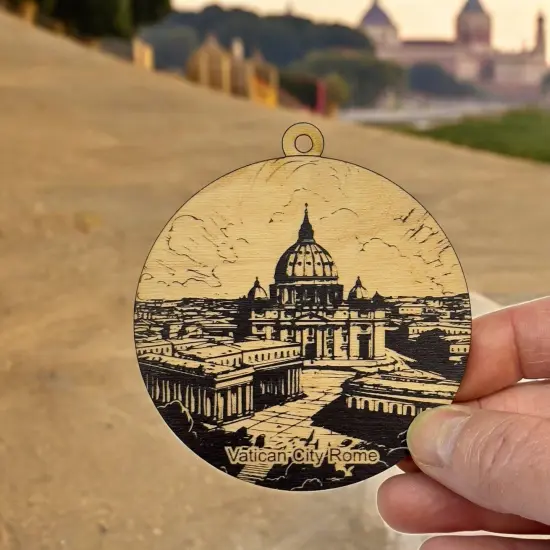 Ornament - Black - Vatican City Rome {6}