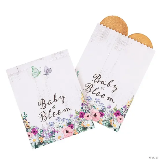 Baby in Bloom Treat Bags with Stickers - 12 Pc. {4}
