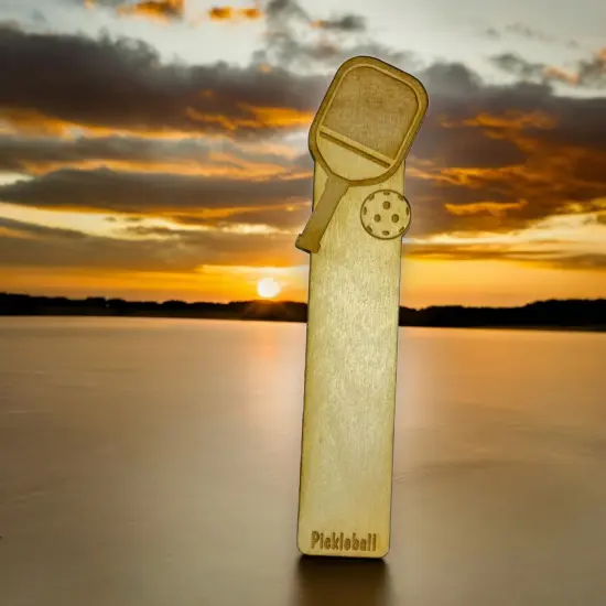 Bookmark - Pickleball - Birch wood {3}