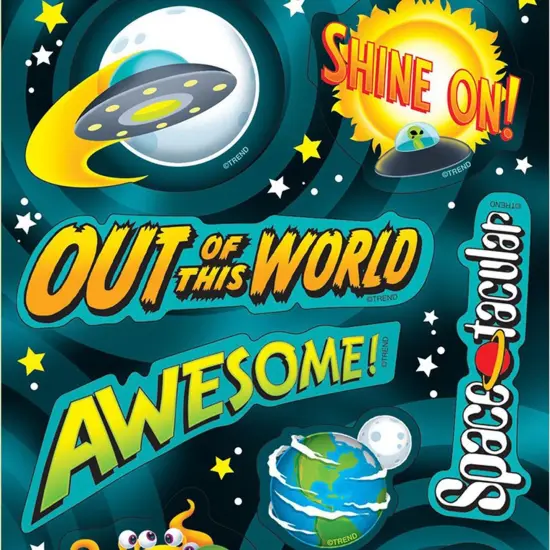 Space Out!/Alien Orange Mixed Shapes Stinky Stickers&reg;, 32 Per Pack, 6 Packs {2}