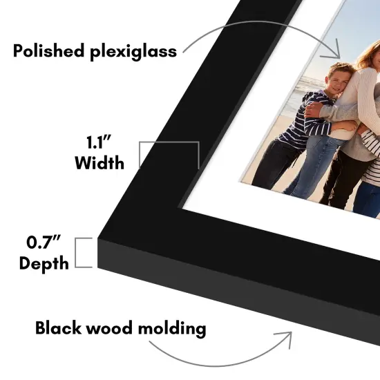 Americanflat 14x14 Collage Picture Frame - Fits Six 4x6 Photos or One 14x14 Photo {9}