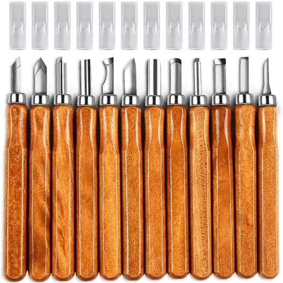 20 Pieces Wood Carving Knife Set -Hand Carving Tool Set for DIY Sculpture Carpenter Experts & Beginners {4}