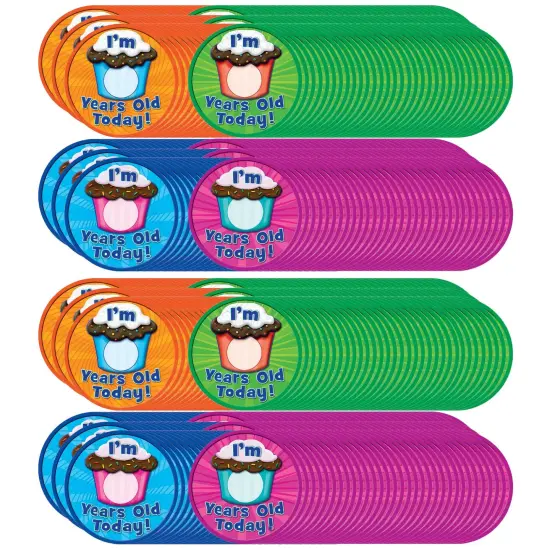 I Am __ Years Old Today WearEm Badges, 32 Per Pack, 6 Packs {1}