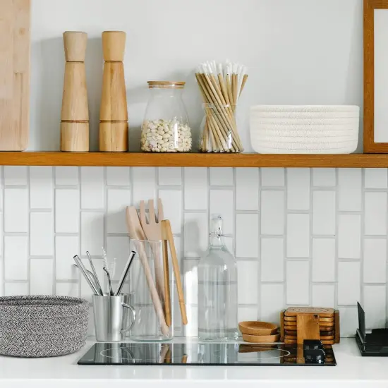 Small Woven Basket, Empty Tiny Shallow Storage Basket, Mini Cotton Rope Baskets, Round Decorative Hamper, Basket Storage Bins for Toys, Spa, Socks, Nursery, Living Room- White {4}