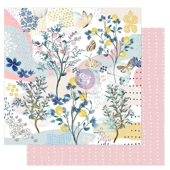 Spring Abstract Collection 12x12 sheet - Blooming - 10 sheet 12"x12" w foil details paper {1}
