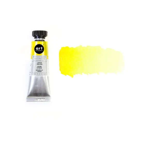 Art Philosophy&reg; Artist Grade Watercolor Tubes - Lemon Yellow - 15 ml - series #1 {1}