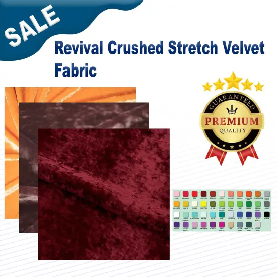 1 Yard Revival Crushed Stretch Velvet Fabric 56 Inch Width Taupe {2}