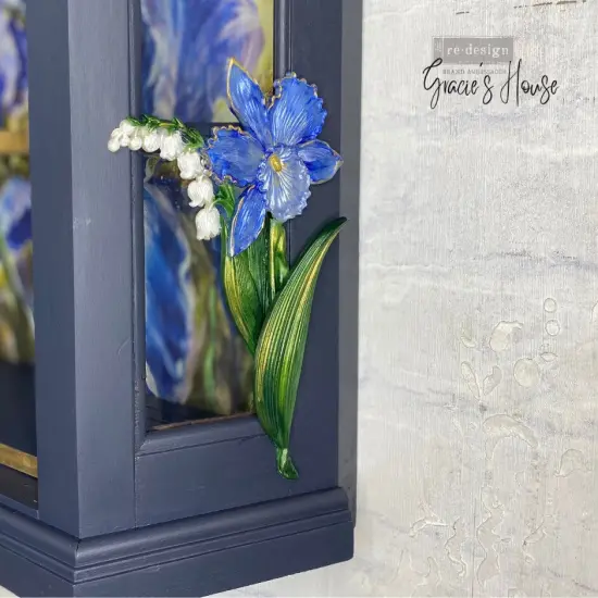 A1 Decoupage Fiber - Enchanting Iris - 1 sheet, A1 size {5}