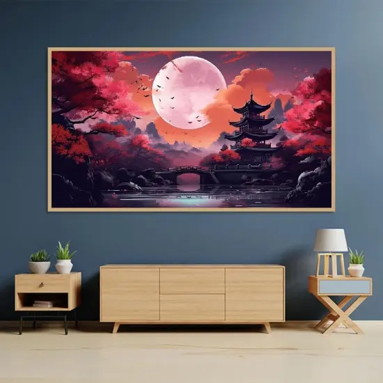 5D Large Diamond Art Painting,Moon Diamond Painting Kits for Adults,DIY Full Drill Crystal Rhinestone Chinese style Arts and Crafts,Gem Art Painting with Diamond Home Wall Decor 27.5 X 15.7inch {3}