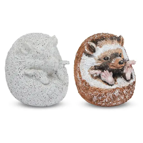 Rock Painting Kit for Kids with 2 Hedgehog Figurines, 2 Brushes, 3ml Paint Pod Strips (16 Pieces) Multicolor {5}