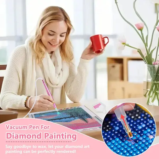 Diamond Art Painting Pen, Epainter Vacuum Pen for Diamond Painting with Storage Tray, Diamond Art Accessories for Setting AB Stones Without Wax, DIY Art Accessories Painting Pen Kit Tools for Adults {3}