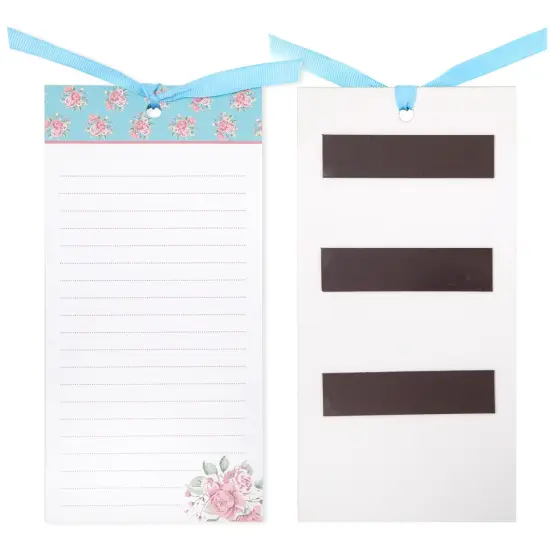 6-Pack Magnetic Notepads for Refrigerator - Floral Shopping List, To-Do, Memo, Scratch Pads (4x8 In, 60 Sheets Each) White {6}