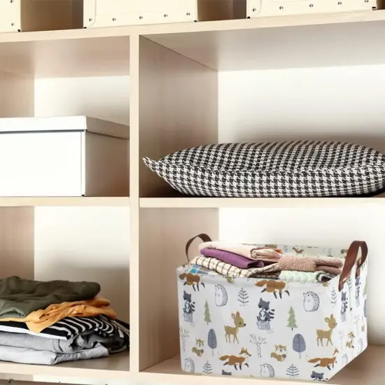 Summer Storage Basket,Collapsible Toys Bin,Books Box,Gift Basket,Room Decor(Animal) {3}