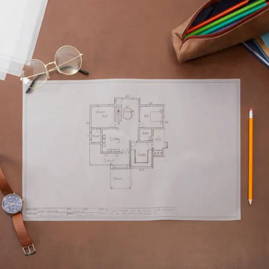 Bright Creations 20 Sheet Vellum Paper 11x17 Inch, Architecture Paper, Translucent Drafting Sheets with Engineer Title Block, Tracing Paper for Detailed Floor Plans and Drawings White {3}