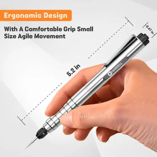 Electric Engraving Pen, HARDELL Engraver Tool 37000RPM, USB Cordless Engraving Machine for Artists&DIYers, Portable DIY Rotary Engraver for Jewelry Wood Glass Stone Carving {3}