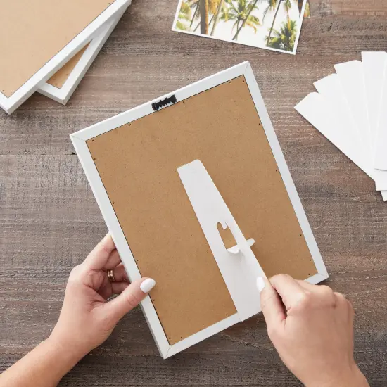 50-Pack Self-Stick 7 in Cardboard Easel Backs, Picture Frame and Art Easel Stand Bulk Pack for Photographs, Artwork, Posters, Signs, and Craft Projects (White) {3}