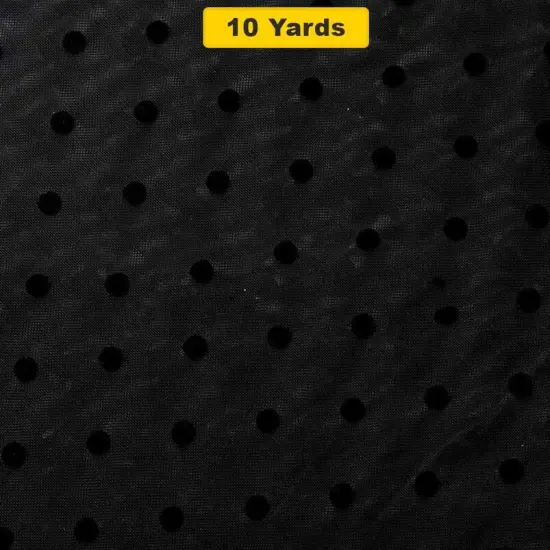 Flocked Dot Mesh Poly Spandex Mesh {1}