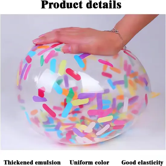 Confetti Balloons/candy confetti balloons/Ice cream sprinkle balloons/birtthday party confetti balloons for baby shower/birthday party/family parties 25pcs {4}