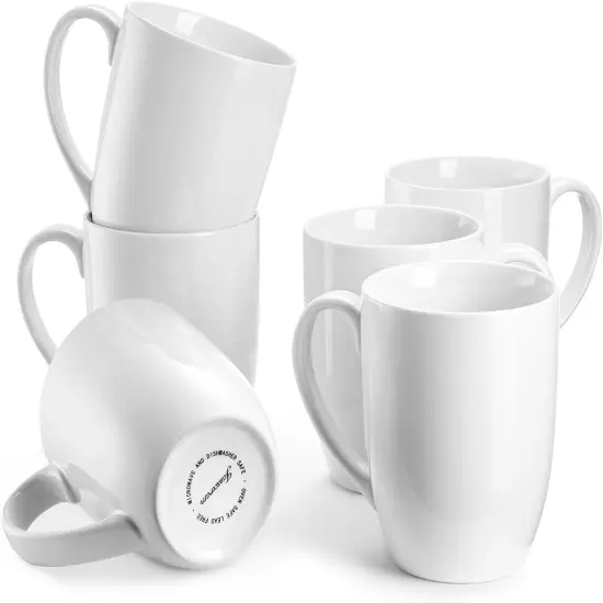 Coffee Mugs Set of 6, 18 Ounce Ceramic Coffee Cups {1}