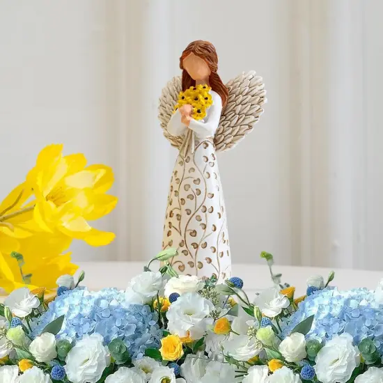 Hand-Painted Angel with Sunflower & Tree of Life Design {5}