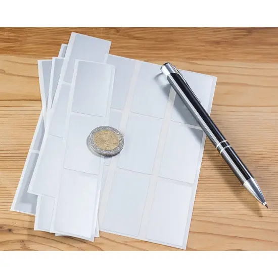 300 Pack Scratch Off Stickers, Self Adhesive DIY Rectangle Labels, Silver, 2 x 1 in. {3}