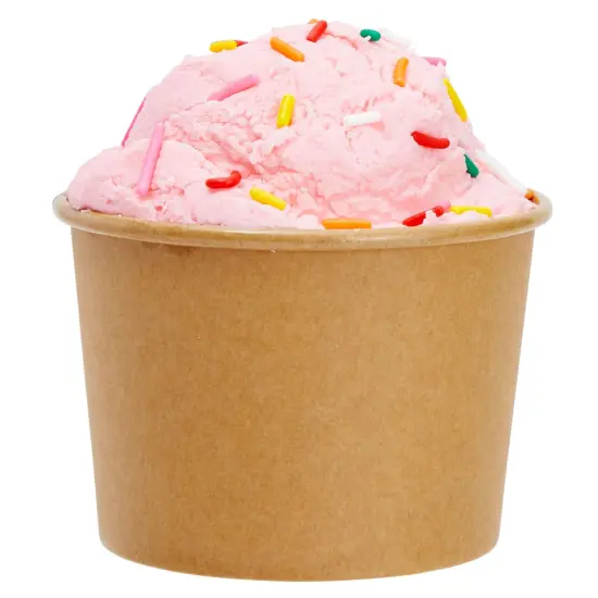100 Pack Paper Ice Cream Cups, Disposable Dessert Bowls for Sundae Bar, Frozen Yogurt, Brown (8 oz) {5}