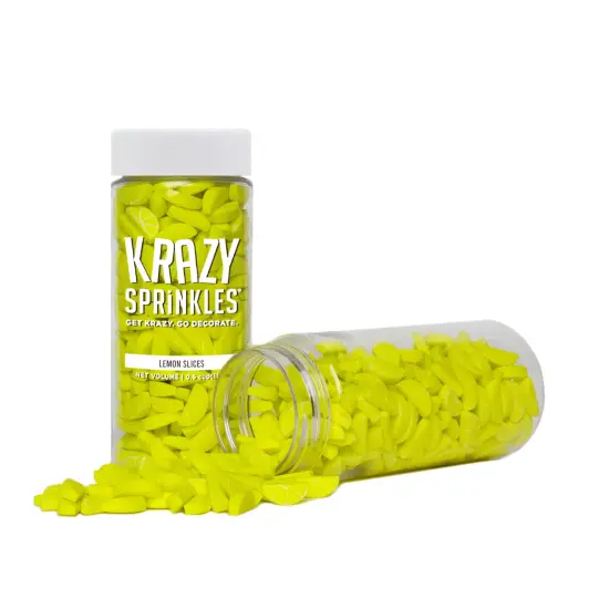 Krazy Sprinkles - Lemon Slices (1/2 Cup, 1x Jar) for Cakes, Ice Cream & Cookies {2}
