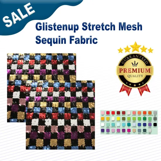 Glistenup Stretch Mesh Sequin Fabric {1}