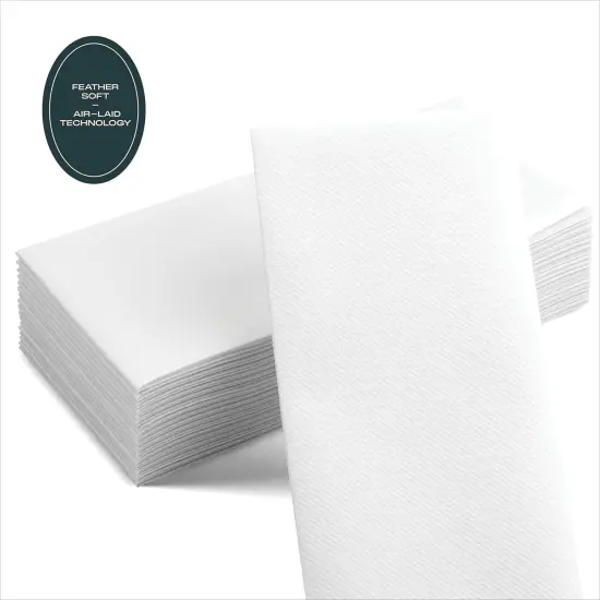 Disposable Linen-Feel Guest Towels [12" x 17"] - Cloth-Like Hand Bathroom Napkins - Made In USA, Soft and Absorbent Paper Napkin for, Bathroom, Party, Wedding, Or Event {5}