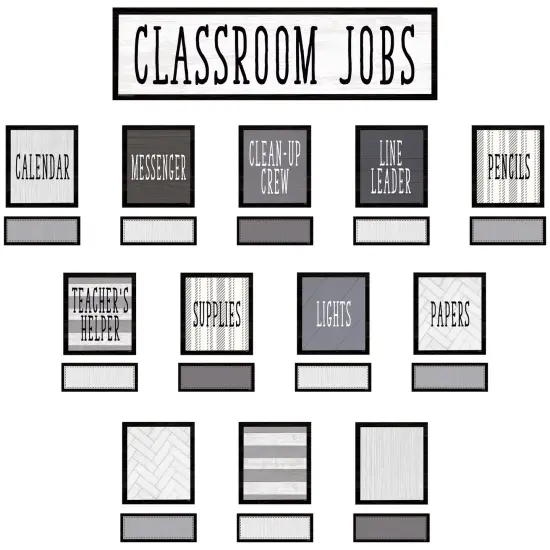 Modern Farmhouse Classroom Jobs Mini Bulletin Board {1}