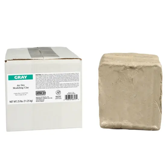 Air Dry Clay, Gray, 25 lbs. {1}